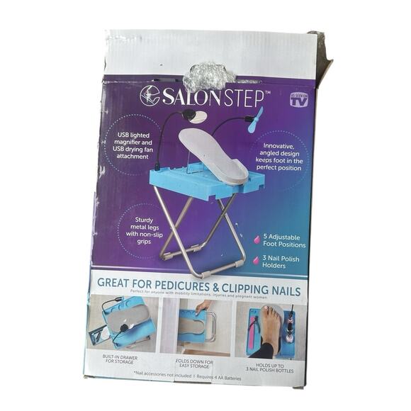 Salon Step Beauty Footrest For Easy At Home Pedicures Unused In Original Box - Picture 2 of 2